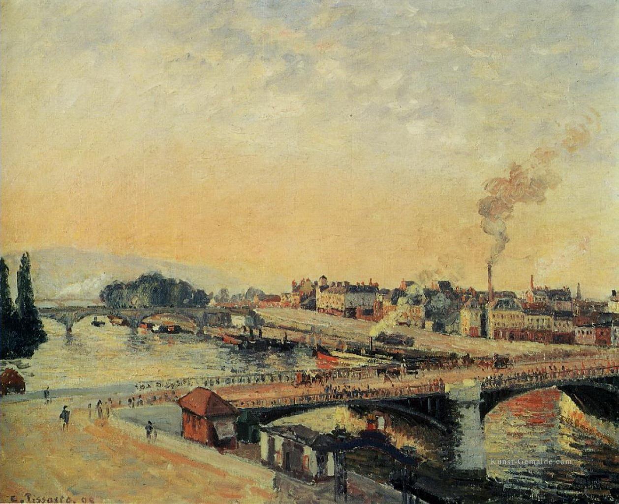 Sonnenaufgang am rouen 1898 Camille Pissarro Ölgemälde